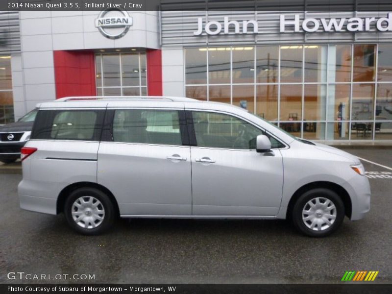 Brilliant Silver / Gray 2014 Nissan Quest 3.5 S