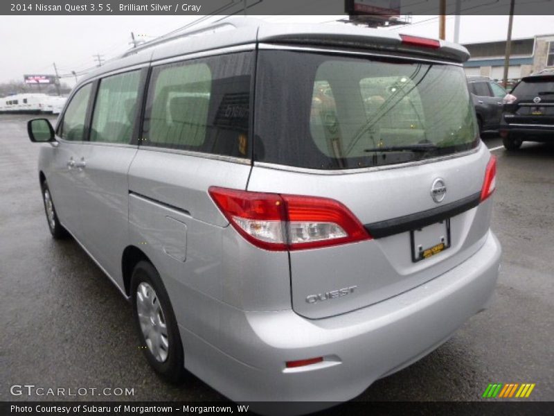 Brilliant Silver / Gray 2014 Nissan Quest 3.5 S