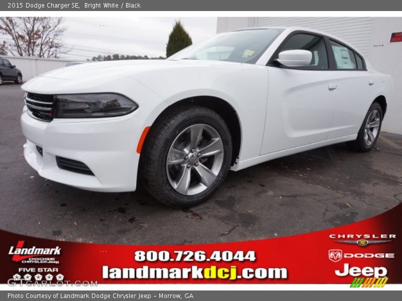 Bright White / Black 2015 Dodge Charger SE