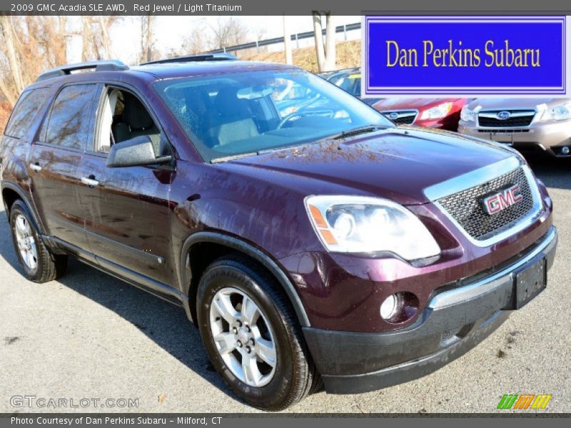 Red Jewel / Light Titanium 2009 GMC Acadia SLE AWD