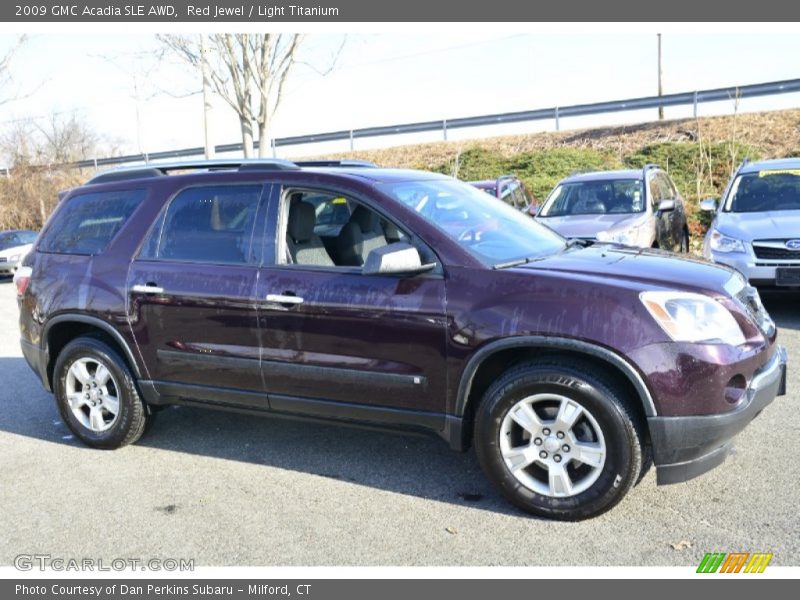 Red Jewel / Light Titanium 2009 GMC Acadia SLE AWD