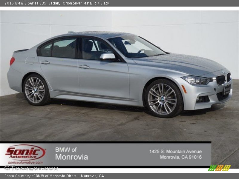 Orion Silver Metallic / Black 2015 BMW 3 Series 335i Sedan