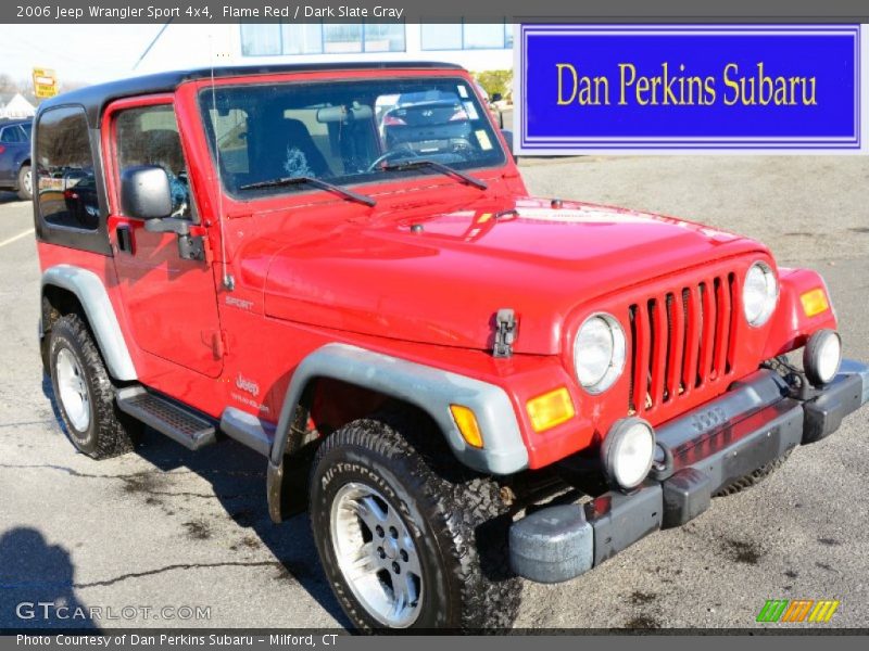 Flame Red / Dark Slate Gray 2006 Jeep Wrangler Sport 4x4