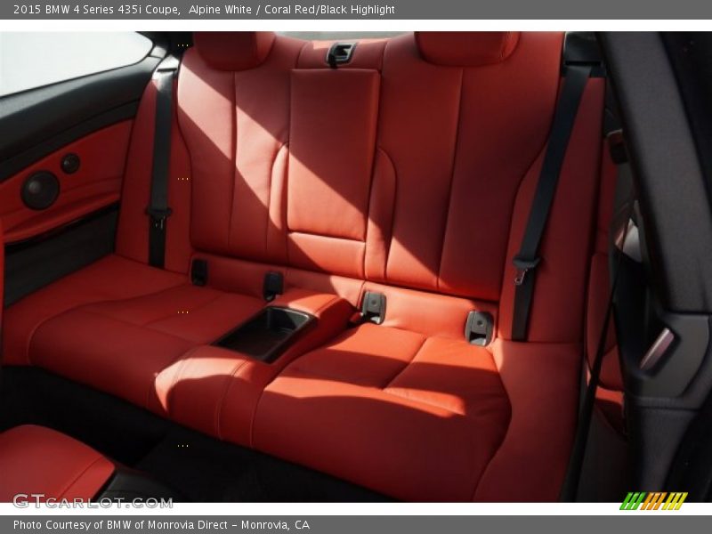Alpine White / Coral Red/Black Highlight 2015 BMW 4 Series 435i Coupe