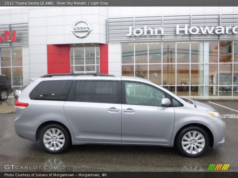 Silver Sky Metallic / Light Gray 2012 Toyota Sienna LE AWD