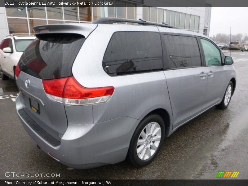 Silver Sky Metallic / Light Gray 2012 Toyota Sienna LE AWD