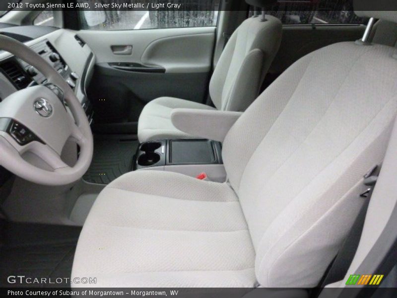 Silver Sky Metallic / Light Gray 2012 Toyota Sienna LE AWD