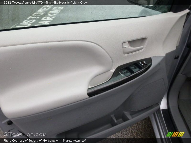 Silver Sky Metallic / Light Gray 2012 Toyota Sienna LE AWD