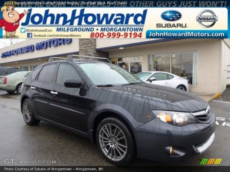 Obsidian Black Pearl / Ivory 2011 Subaru Impreza Outback Sport Wagon