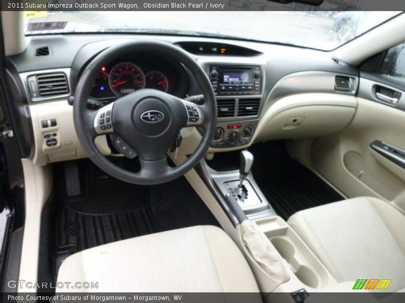 Obsidian Black Pearl / Ivory 2011 Subaru Impreza Outback Sport Wagon