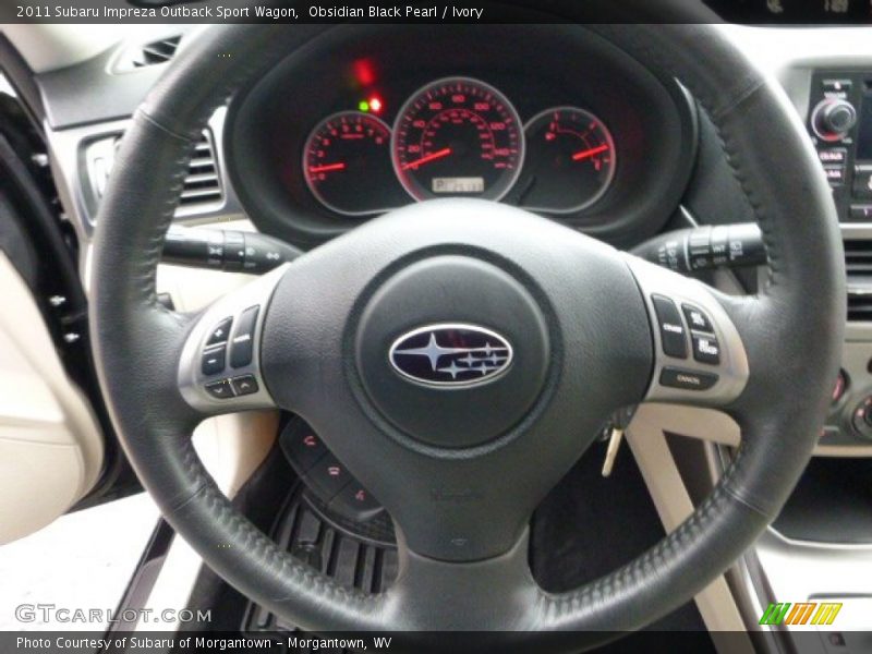 Obsidian Black Pearl / Ivory 2011 Subaru Impreza Outback Sport Wagon