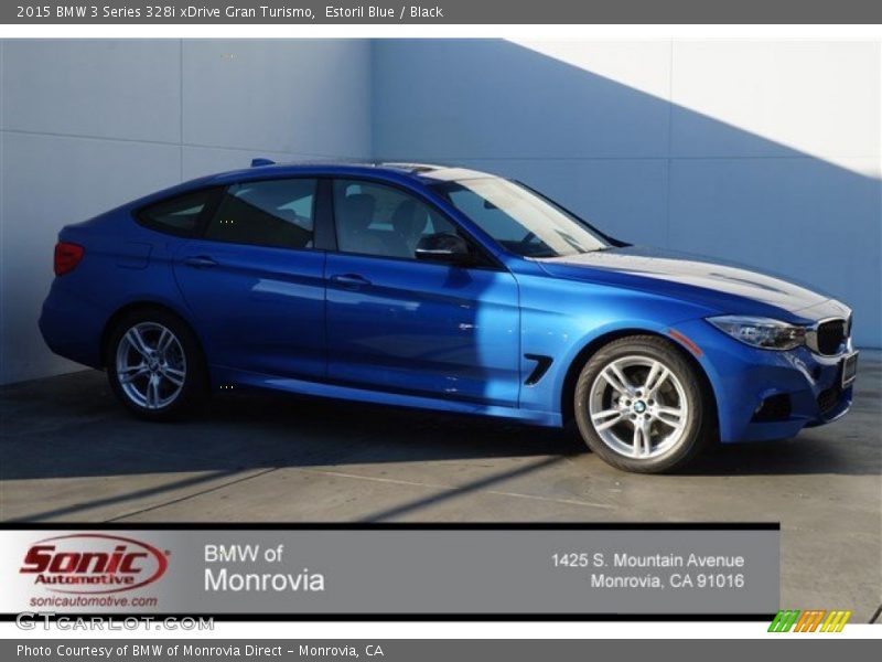 Estoril Blue / Black 2015 BMW 3 Series 328i xDrive Gran Turismo