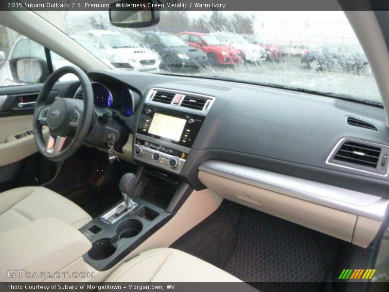 Wilderness Green Metallic / Warm Ivory 2015 Subaru Outback 2.5i Premium