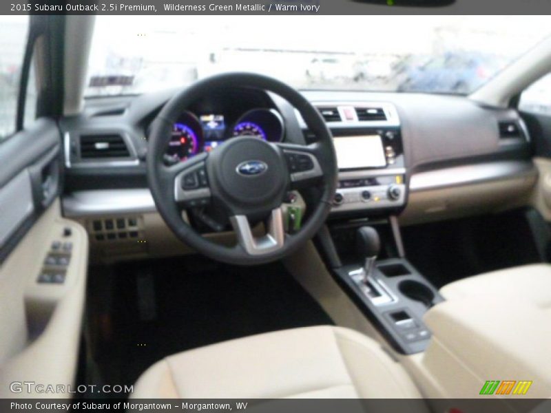 Wilderness Green Metallic / Warm Ivory 2015 Subaru Outback 2.5i Premium
