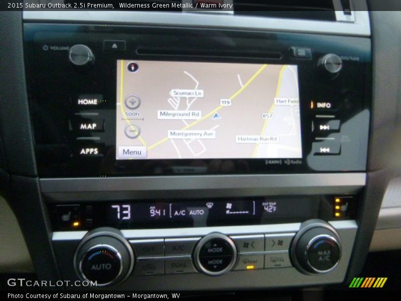 Navigation of 2015 Outback 2.5i Premium