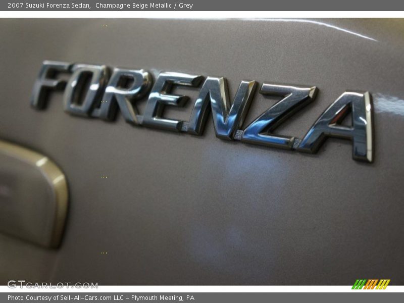 Champagne Beige Metallic / Grey 2007 Suzuki Forenza Sedan