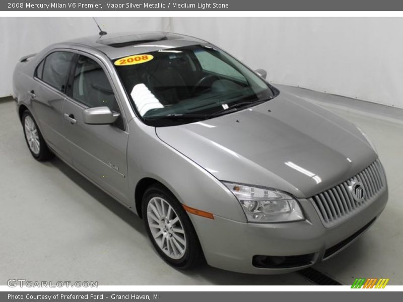 Vapor Silver Metallic / Medium Light Stone 2008 Mercury Milan V6 Premier