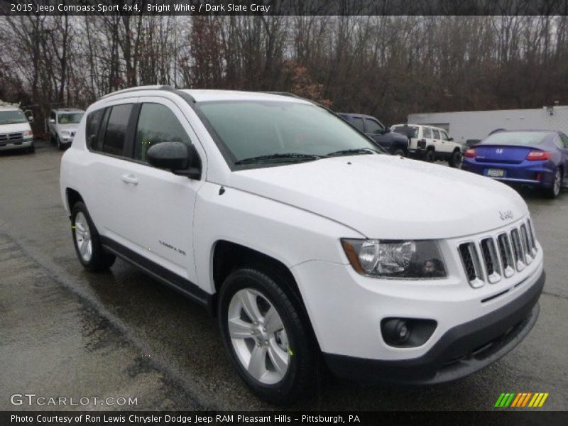 Bright White / Dark Slate Gray 2015 Jeep Compass Sport 4x4