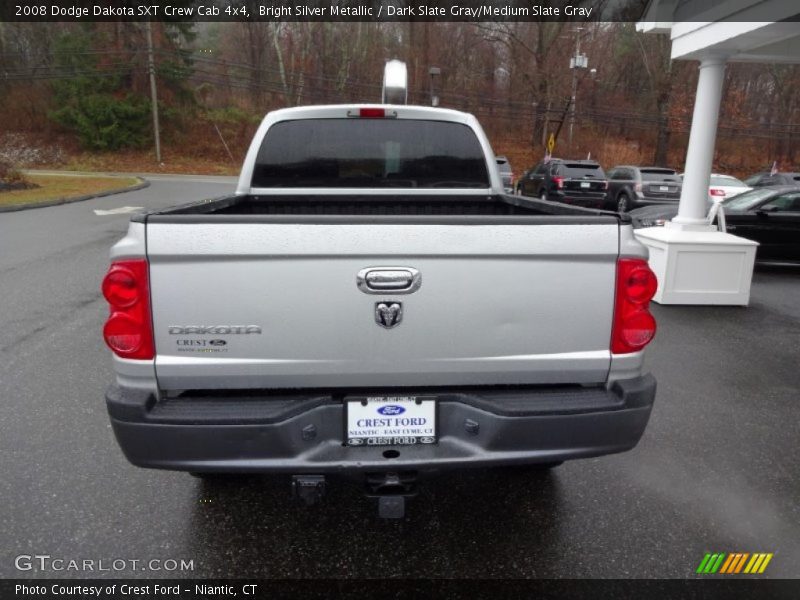 Bright Silver Metallic / Dark Slate Gray/Medium Slate Gray 2008 Dodge Dakota SXT Crew Cab 4x4