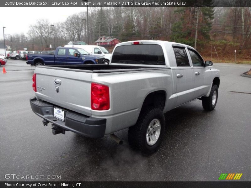 Bright Silver Metallic / Dark Slate Gray/Medium Slate Gray 2008 Dodge Dakota SXT Crew Cab 4x4