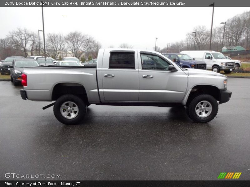  2008 Dakota SXT Crew Cab 4x4 Bright Silver Metallic