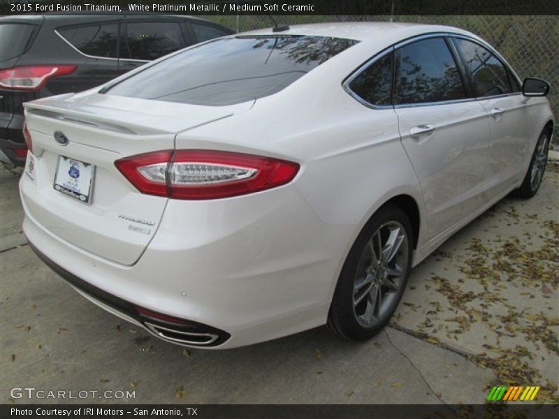 White Platinum Metallic / Medium Soft Ceramic 2015 Ford Fusion Titanium