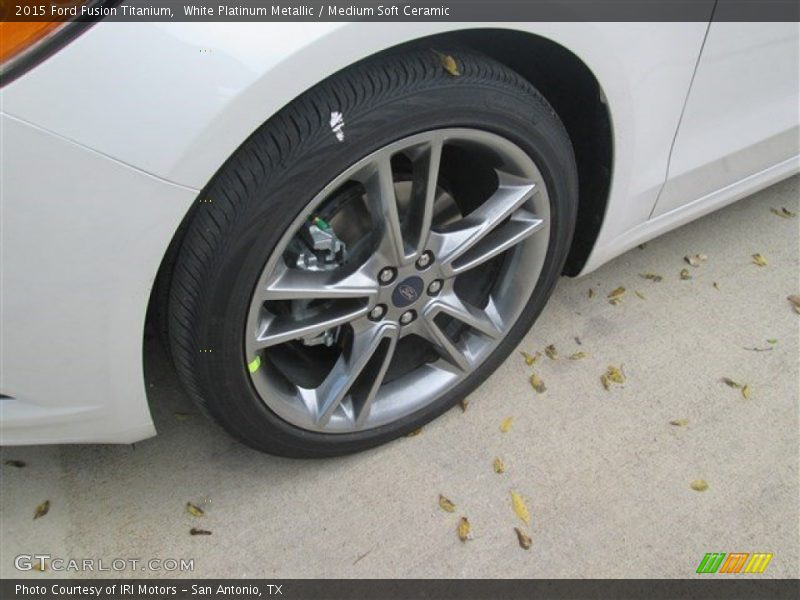 White Platinum Metallic / Medium Soft Ceramic 2015 Ford Fusion Titanium
