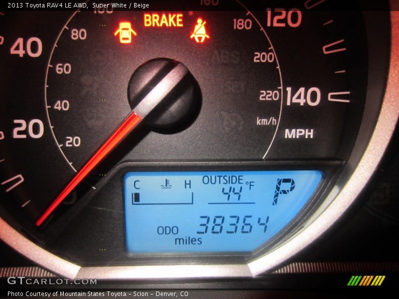 Super White / Beige 2013 Toyota RAV4 LE AWD