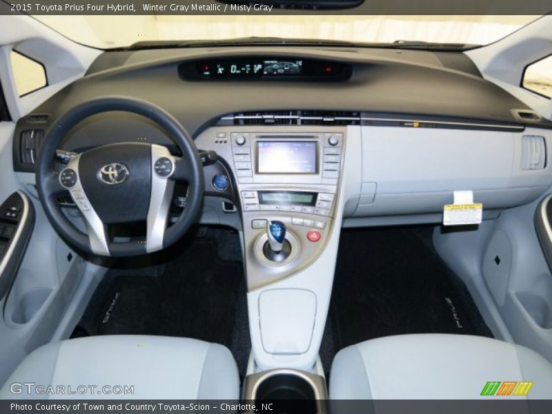 Winter Gray Metallic / Misty Gray 2015 Toyota Prius Four Hybrid