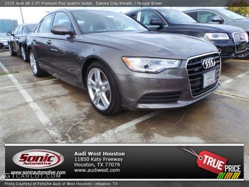 Dakota Gray Metallic / Nougat Brown 2015 Audi A6 2.0T Premium Plus quattro Sedan