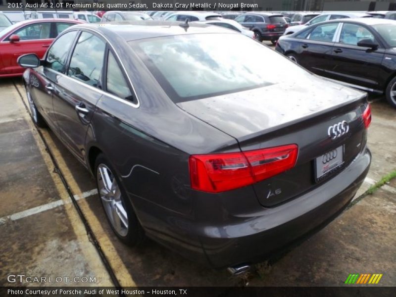 Dakota Gray Metallic / Nougat Brown 2015 Audi A6 2.0T Premium Plus quattro Sedan