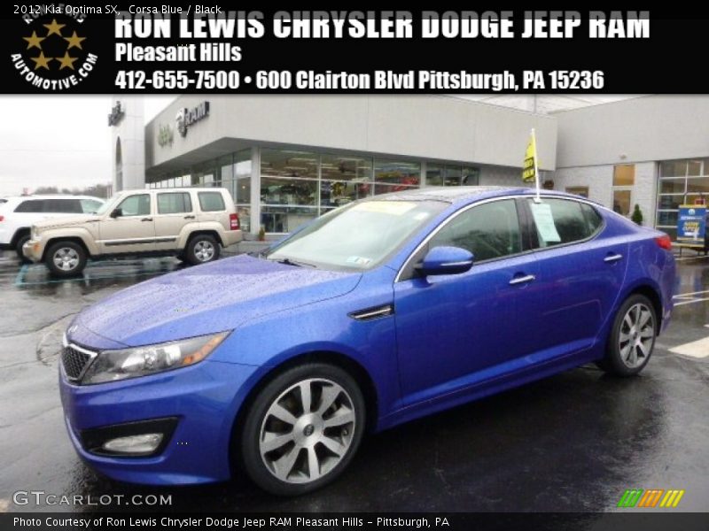 Corsa Blue / Black 2012 Kia Optima SX