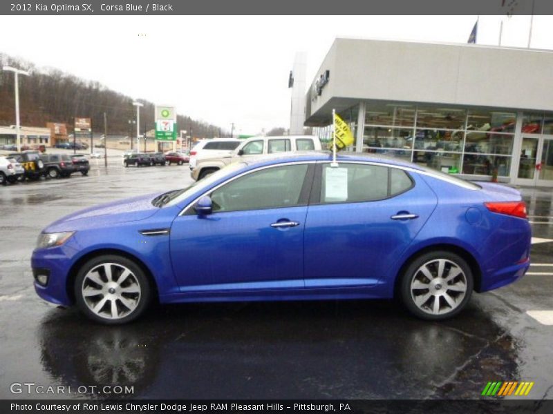 Corsa Blue / Black 2012 Kia Optima SX
