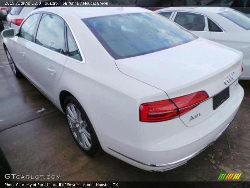 Ibis White / Nougat Brown 2015 Audi A8 L 3.0T quattro