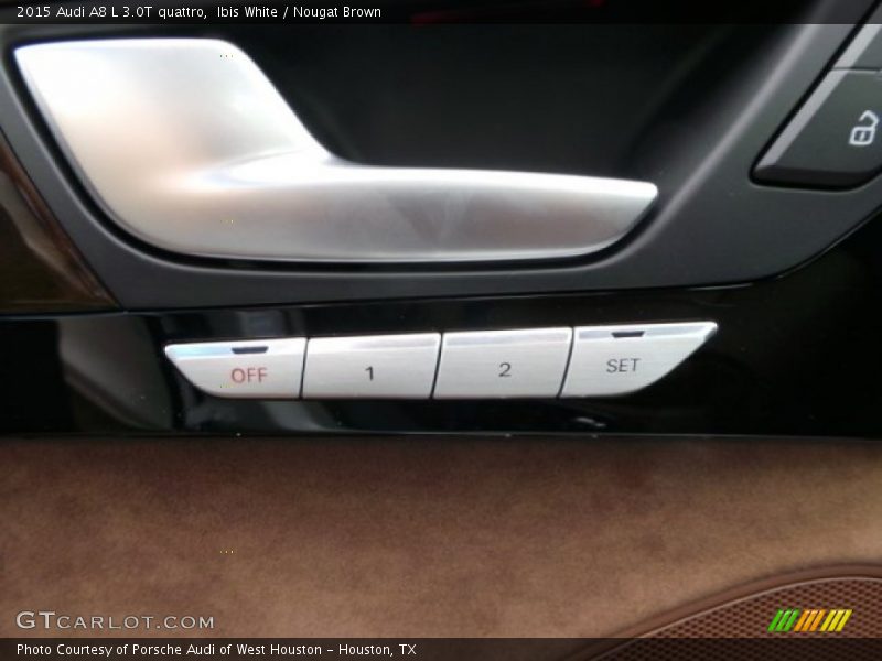 Ibis White / Nougat Brown 2015 Audi A8 L 3.0T quattro