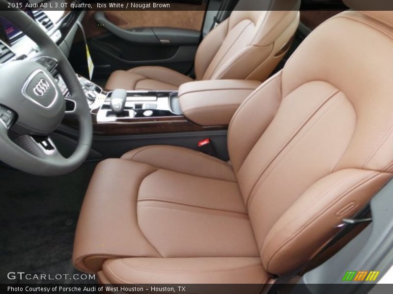 Ibis White / Nougat Brown 2015 Audi A8 L 3.0T quattro