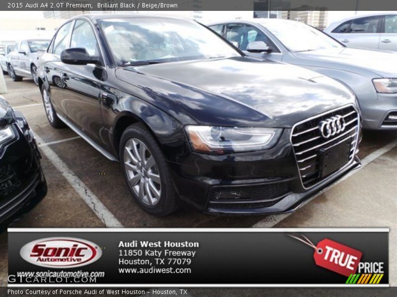 Brilliant Black / Beige/Brown 2015 Audi A4 2.0T Premium