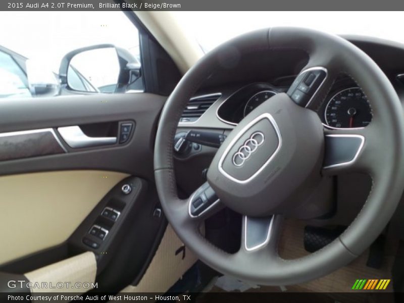 Brilliant Black / Beige/Brown 2015 Audi A4 2.0T Premium