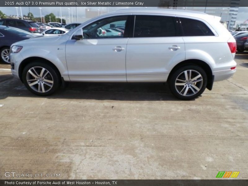 Ice Silver Metallic / Limestone Gray 2015 Audi Q7 3.0 Premium Plus quattro