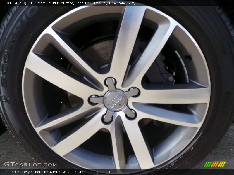 Ice Silver Metallic / Limestone Gray 2015 Audi Q7 3.0 Premium Plus quattro