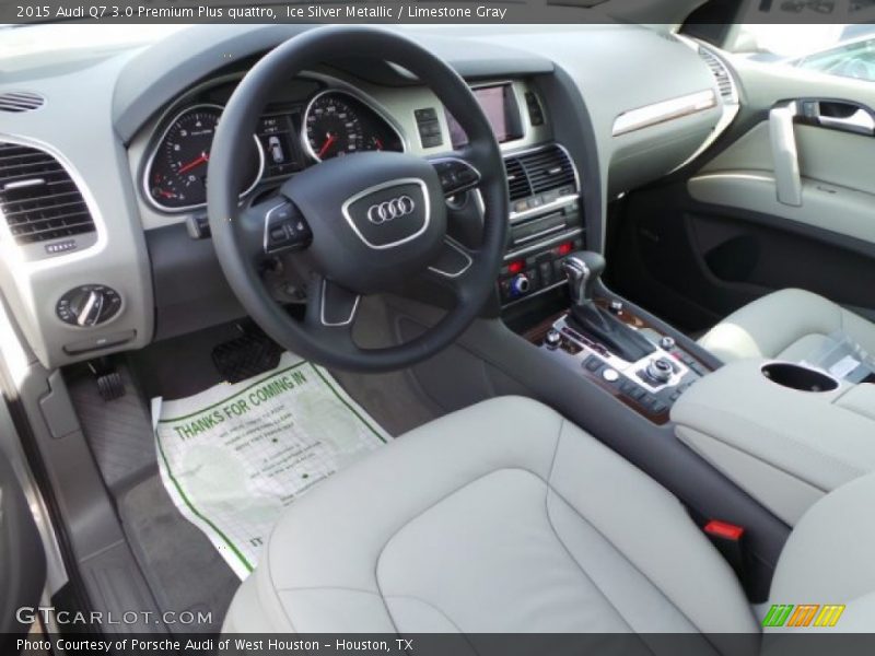  2015 Q7 3.0 Premium Plus quattro Limestone Gray Interior