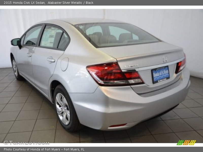 Alabaster Silver Metallic / Black 2015 Honda Civic LX Sedan