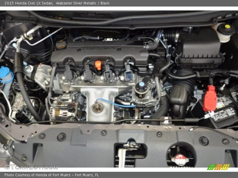 Alabaster Silver Metallic / Black 2015 Honda Civic LX Sedan