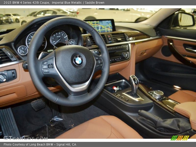 Imperial Blue Metallic / Saddle Brown 2015 BMW 4 Series 428i Coupe
