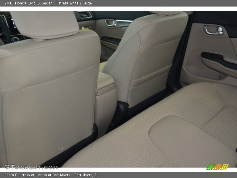 Taffeta White / Beige 2015 Honda Civic EX Sedan