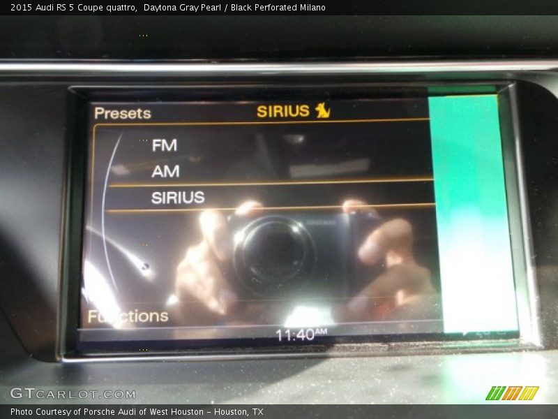 Daytona Gray Pearl / Black Perforated Milano 2015 Audi RS 5 Coupe quattro
