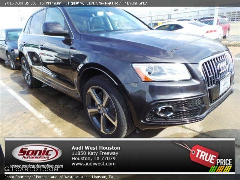 Lava Gray Metallic / Titanium Gray 2015 Audi Q5 3.0 TFSI Premium Plus quattro