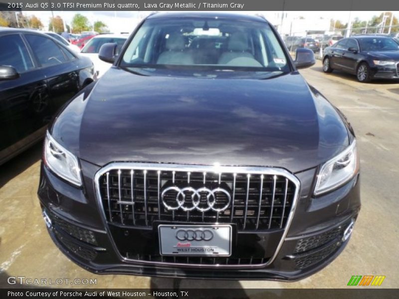 Lava Gray Metallic / Titanium Gray 2015 Audi Q5 3.0 TFSI Premium Plus quattro