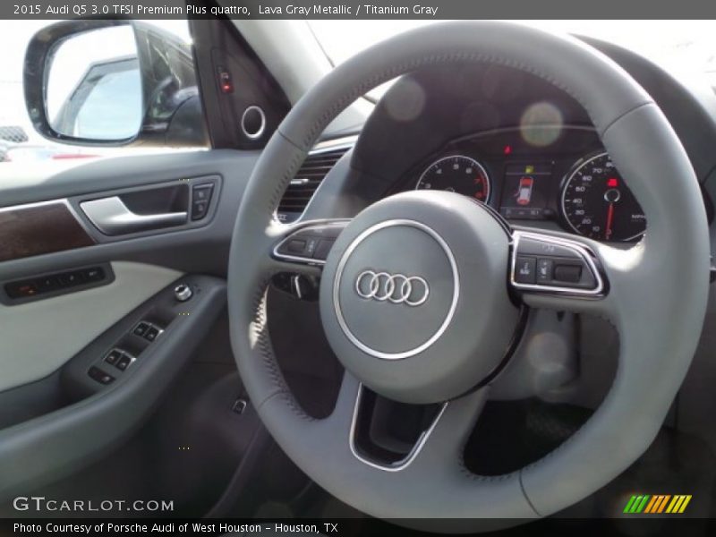 Lava Gray Metallic / Titanium Gray 2015 Audi Q5 3.0 TFSI Premium Plus quattro