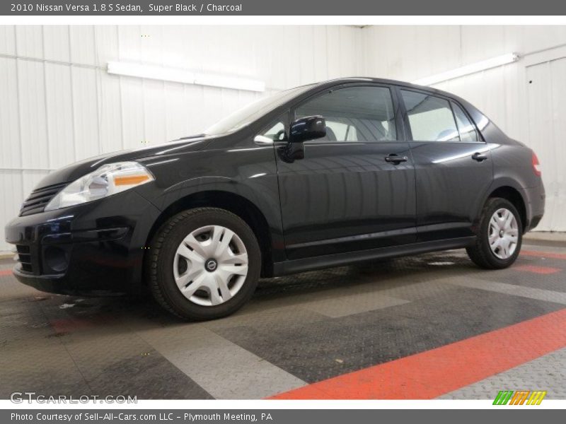Super Black / Charcoal 2010 Nissan Versa 1.8 S Sedan